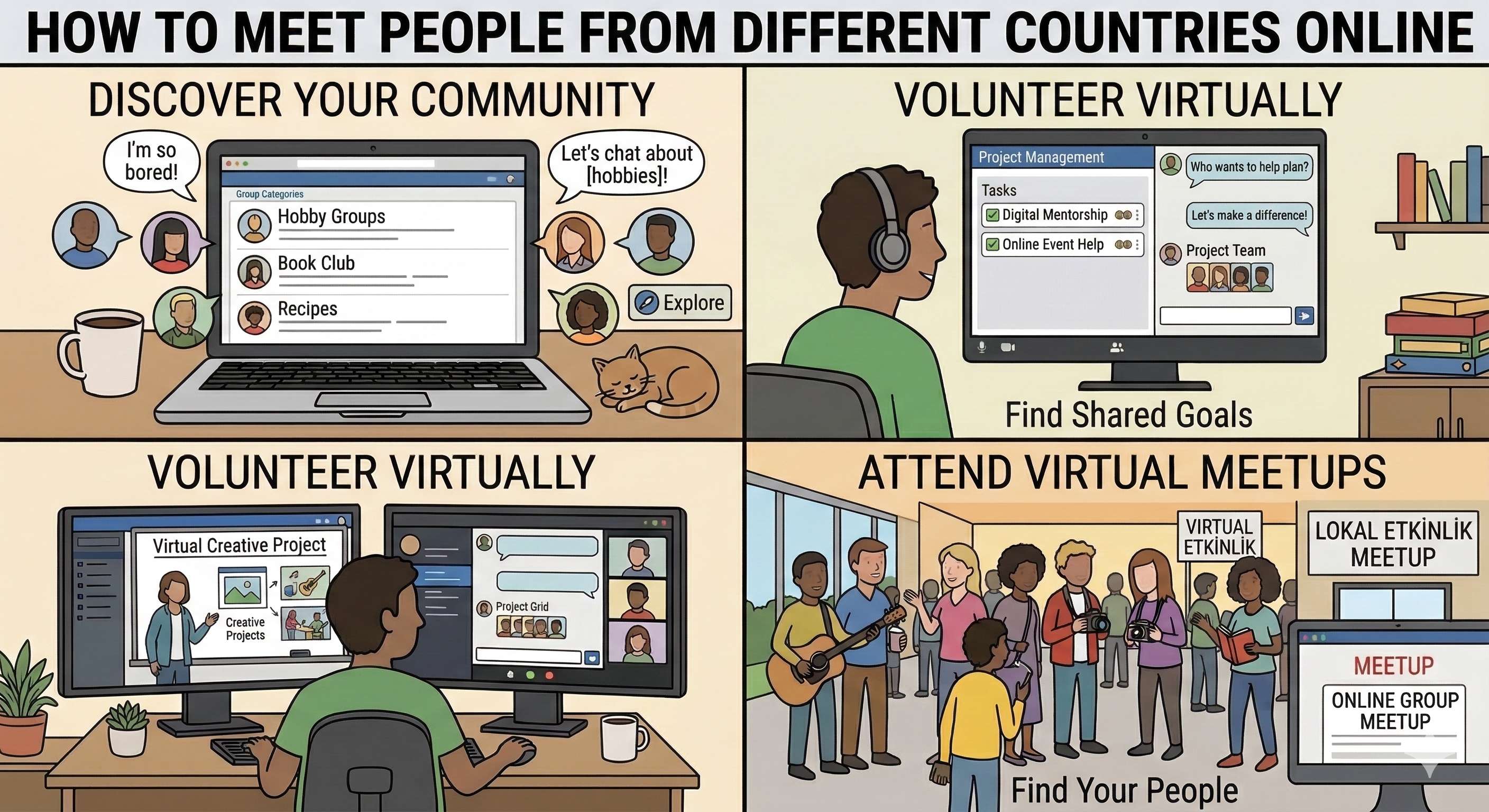 How to Meet People From Different Countries Online