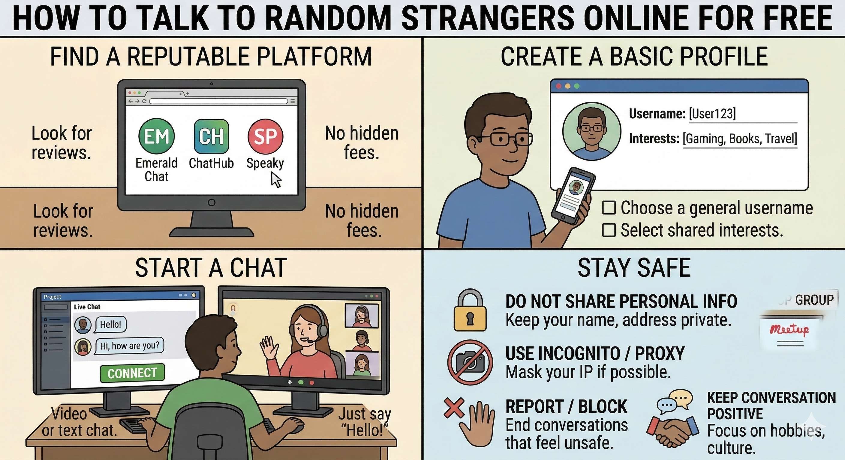 How to Talk to Random Strangers Online for Free